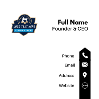 Soccer Ball Sports League Business Card Design