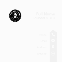 Cigarette Smoking Skull Business Card Design