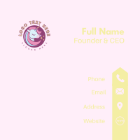 Cute Unicorn Toy Business Card Design