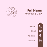 Dainty Business Lettermark Business Card Design