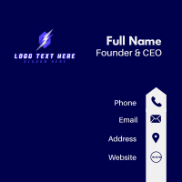 Electric Thunder Lightning Business Card Design