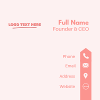 Cute Preschool Wordmark Business Card Design