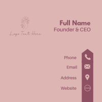 Feminine Nature Nude Woman Business Card Design