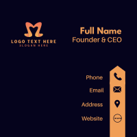 Professional Creative Letter M Business Card Design