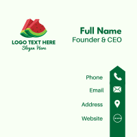 3D Watermelon Slice Business Card Design