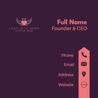 Heart Wings Halo Business Card Design