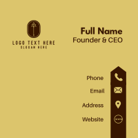 Luxury Trident Emblem  Business Card Design