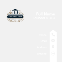 Greek Column Pillar Structure Business Card Design