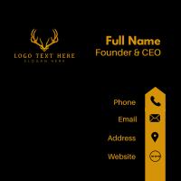 Deer Antler Horn Business Card Design