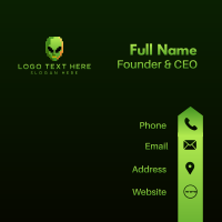 Alien Pixelated Gaming  Business Card Design