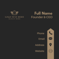 Royalty Hotel Crest Business Card Design