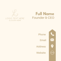 Business Calligraphy Letter L Business Card Design