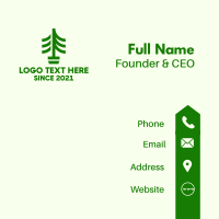 Green Pine Tree Plant Business Card Design