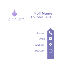 Feminine Purple Dress Business Card Design