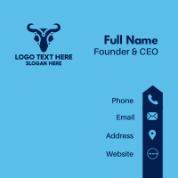 Digital Blue Bull Business Card Design