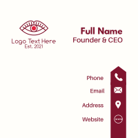 Lip Eye Monoline Business Card Design