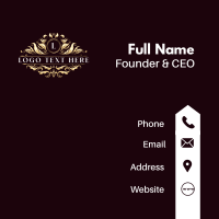 Floral Luxury Crest Business Card Design