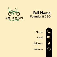 City Bike Outline Business Card Design