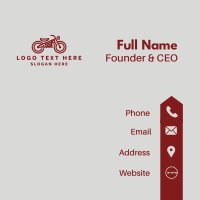 Red Steampunk Motorcycle Business Card Design