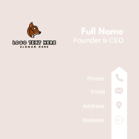 Brown Hound Outline Business Card Design