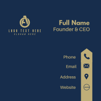 Cryptocurrency Fintech Letter A Business Card Design