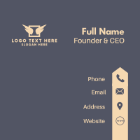 Wings Emblem Business Card Design