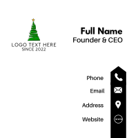 Christmas Tree Decoration Business Card Design