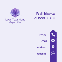 Purple Flower Petals Business Card Design