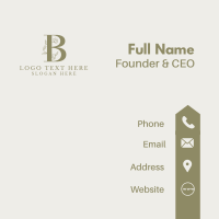 Floral Nature Garden Letter B Business Card Design