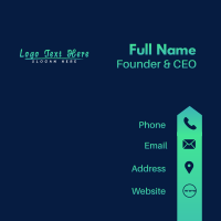 Cursive Neon Wordmark Business Card Design