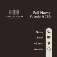 Legal Corporate Firm Letter H Business Card Design
