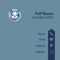 Puppy Bulldog Pet Business Card Design