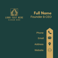 Gold House Christmas Tree Business Card Design