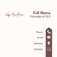 Classy Feminine Lettermark Business Card Design