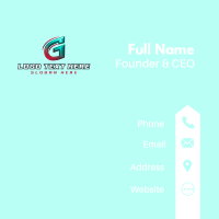 Gaming Technology Letter G Business Card Design