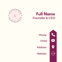 Feminine Business Lettermark Business Card Design