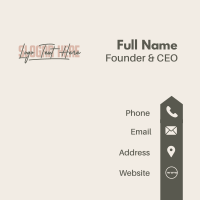 Feminine Script Wordmark Business Card Design