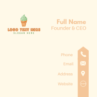 Ice Cream Sundae Business Card Design