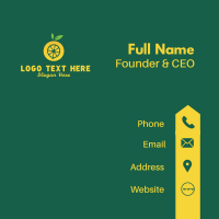 Yellow Lemon Letter O Business Card Design