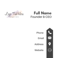 Feminine Signature Wordmark Business Card Design