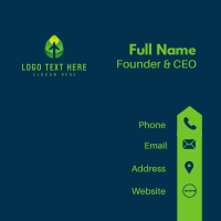 Green Leaf Airplane Business Card Design