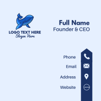 Blue Marine Whale Business Card Design
