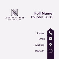 Startup Business Letter N  Business Card Design