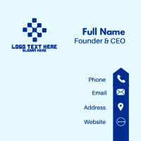 Blue Digital Squares Business Card Design