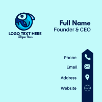 Blue Fish  Circle Business Card Design
