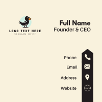 Cute Crow Character Business Card Design