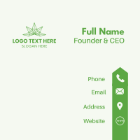 Crystal Cannabis Outline Business Card Design