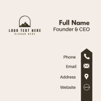 Rustic Mountain Arch Badge Business Card Design