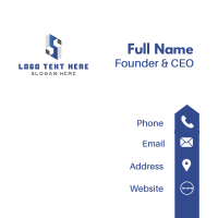 Cube Digital Technology Letter S Business Card Design