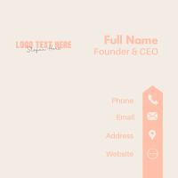 Feminine Brand Wordmark Business Card Design